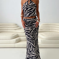 Eleganza Maxi Skirt Zebra