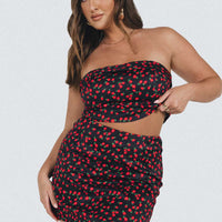 Chadwick Mini Skirt Black Floral