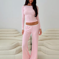 Whimsie Pointelle Sleep Pants Pink