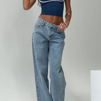 Serenitia Mid Rise Straight Leg Jeans Light Wash Tall