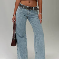 Ellanor Low Rise Slouch Denim Jean Light Blue