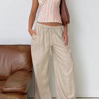 Seascape Oversize Tie Pants Natural