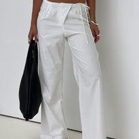 Leyah Tie Side Pants White