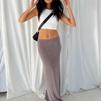 Harriette Maxi Skirt Slate Grey