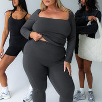 Achieve Activewear Leggings Grey Curve