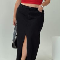 Batkins Maxi Skirt Black Curve