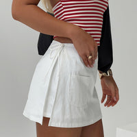 Gigi Wrap Skort White