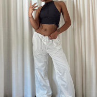 Harran Parachute Pants White