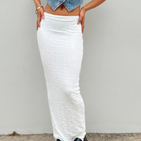Heron Maxi Skirt White
