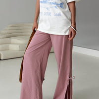 Jinxie Tie Side Pants Pink Gingham