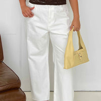 Fawcett High Rise Straight Leg Jeans White Curve