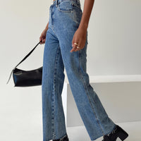 Arlington High Rise Straight Leg Jeans Mid Wash