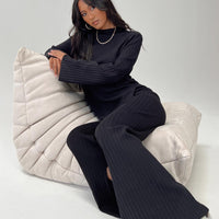 Allen Ribbed Pants Black