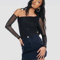 Myrtle Cargo Mini Skirt Navy