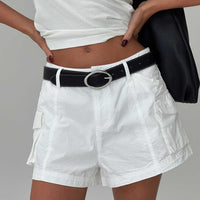 Colonel Cargo Mini Short White Petite