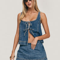 Stefenie Denim Skort Mid Wash