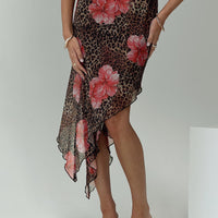 Canaan Asymmetrical Midi Skirt Multi