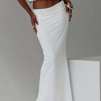 Meredith Maxi Skirt White