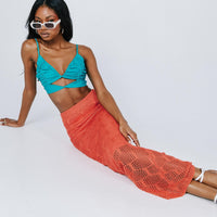 Archie Maxi Skirt Red