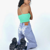 Cece Hammer Butterfly Back Denim Jeans