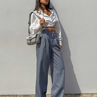 Archer Pants Pinstripe Grey