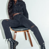 Attica Knee Rip Denim Jeans Black