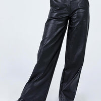 Jessie PU Pants Black