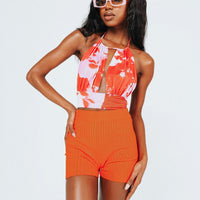 Susan Knit Shorts Orange