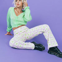 The Ragged Priest Trail Denim Jeans Green Check