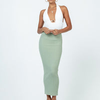 Rosella Midi Skirt Khaki