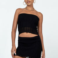 Macaulay Knit Mini Skirt Black