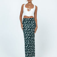 Knox Maxi Skirt Black Floral
