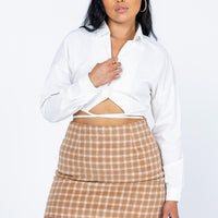 Gracia Mini Skirt Beige