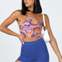 Seylena Knit Shorts Blue