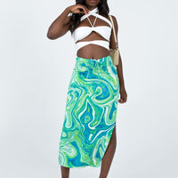 Yelena Midi Skirt Green