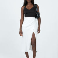 Mabel Midi Skirt White White
