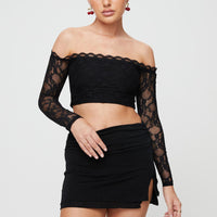Angel Mini Skirt Black