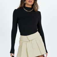 Utility Mini Skirt Beige
