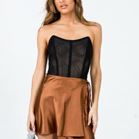 Skylar Mini Skirt Brown