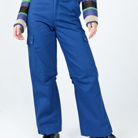 Fallout Mid Rise Cargo Pants Blue
