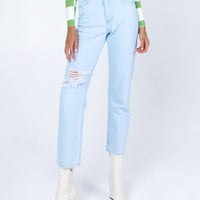 Palermo Straight Leg Light Wash Denim Jeans