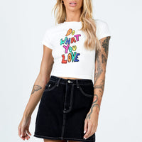 Aswan Constrast Stitch Mini Skirt Black