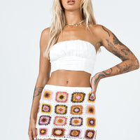 Barbados Crotchet Mini Skirt Multi