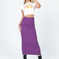 Oscar Maxi Skirt Dark Purple