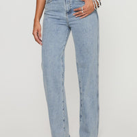 Karlina High Rise Straight Leg Jean Light Wash