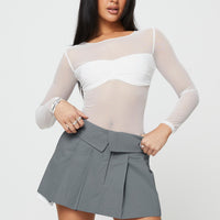Utility Mini Skirt Slate