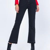 Marseille Cropped Leg Denim Jeans Black