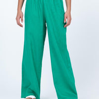 Louis Linen Blend Pants Green