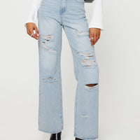 Bilston Boyfriend Jeans Light Wash Denim