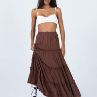 Miriah Maxi Skirt Brown